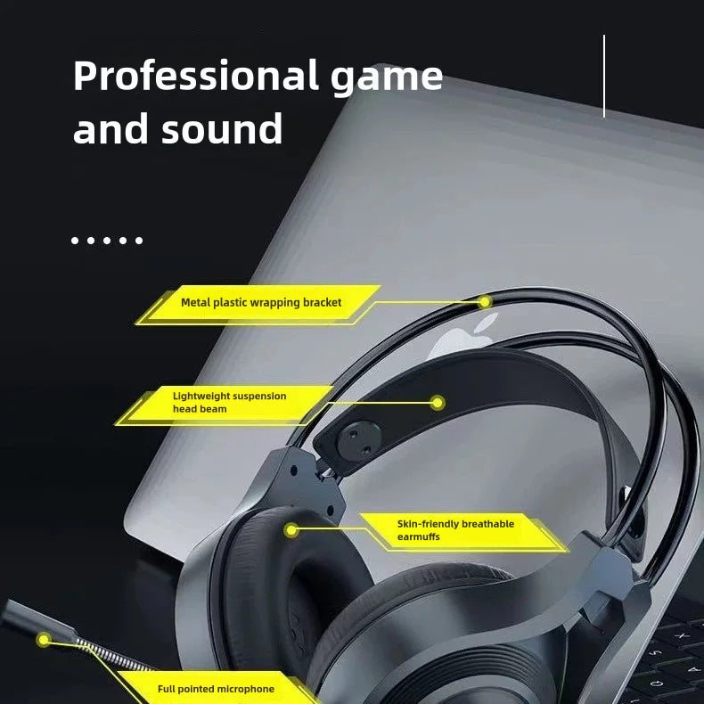 Wired 7.1 Gaming Headset Noise Cancelling USB for PC Laptop Console