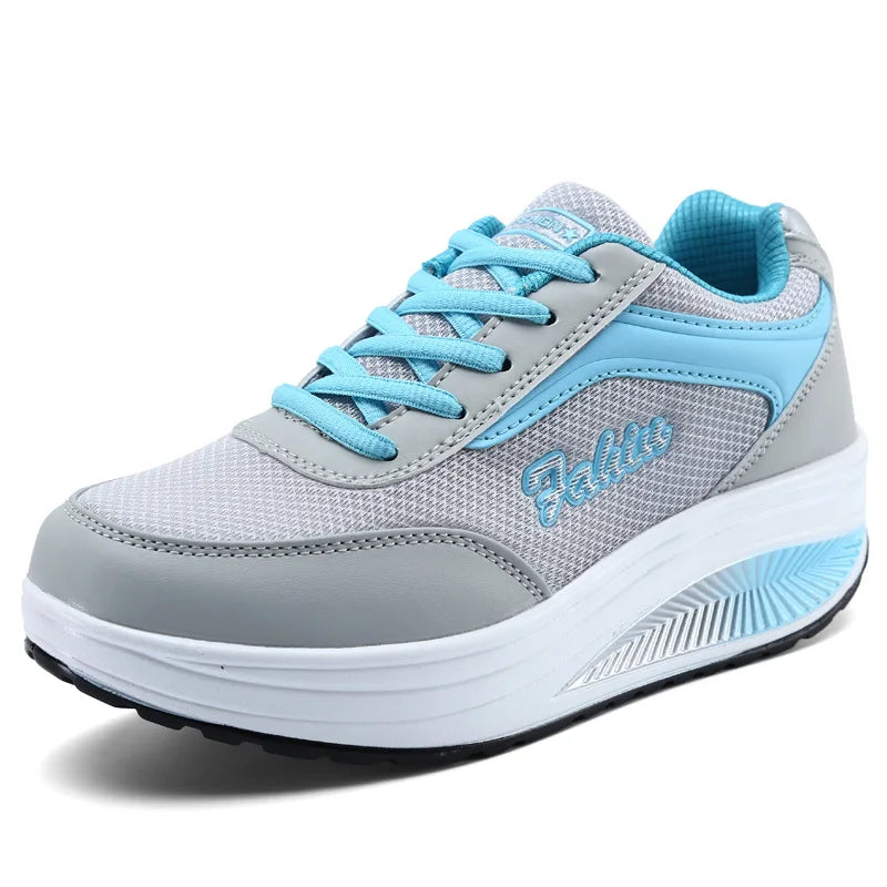 Women's Platform Sneakers Fashion Vulcanized Walking Shoes Plus Size