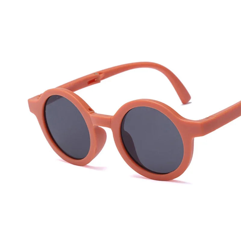 Foldable Kids Round Sunglasses – Cute UV400 Shades for Boys & Girls