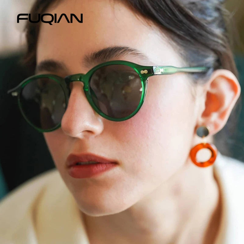 Retro Round Polarized Sunglasses –Vintage UV400 Shades for Men & Women