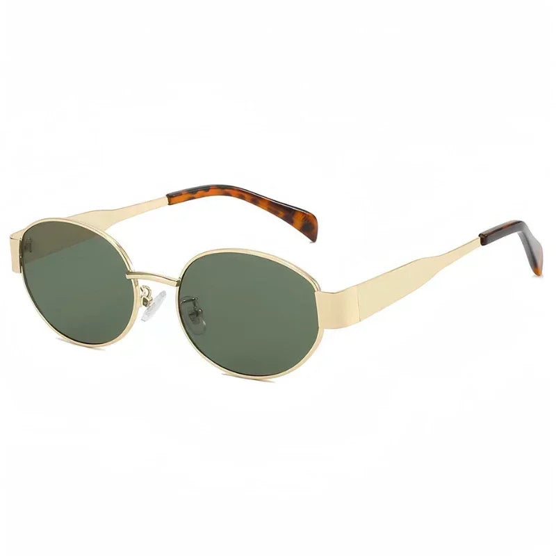Retro Oval Frame Sunglasses – Small UV Protection Glasses for Travel & Daily Wear