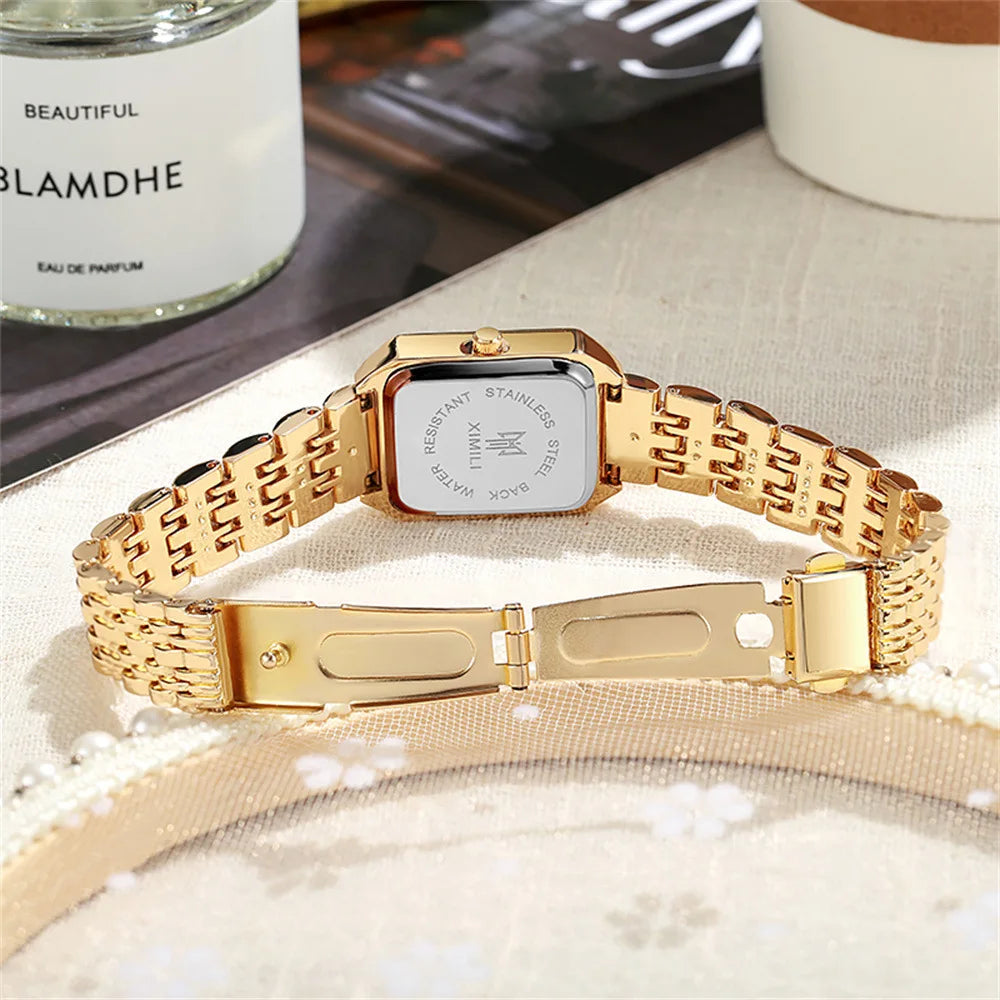 women's Luxury Stainless Steel Quartz Watch Fashion Business Wristwatch