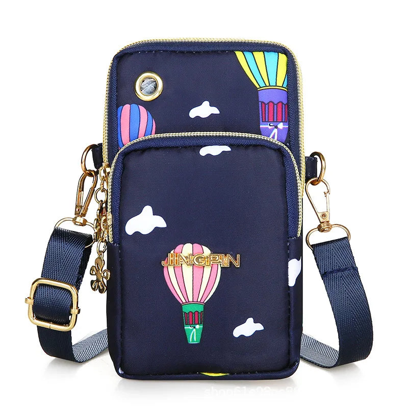 Women's Crossbody Mini Phone Bag Neck Hanging Pouch Coin Purse Holder