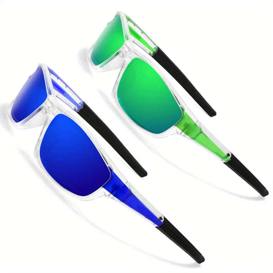 2 Pairs Men's Polarized Sports Sunglasses – Night Vision Driving Shades