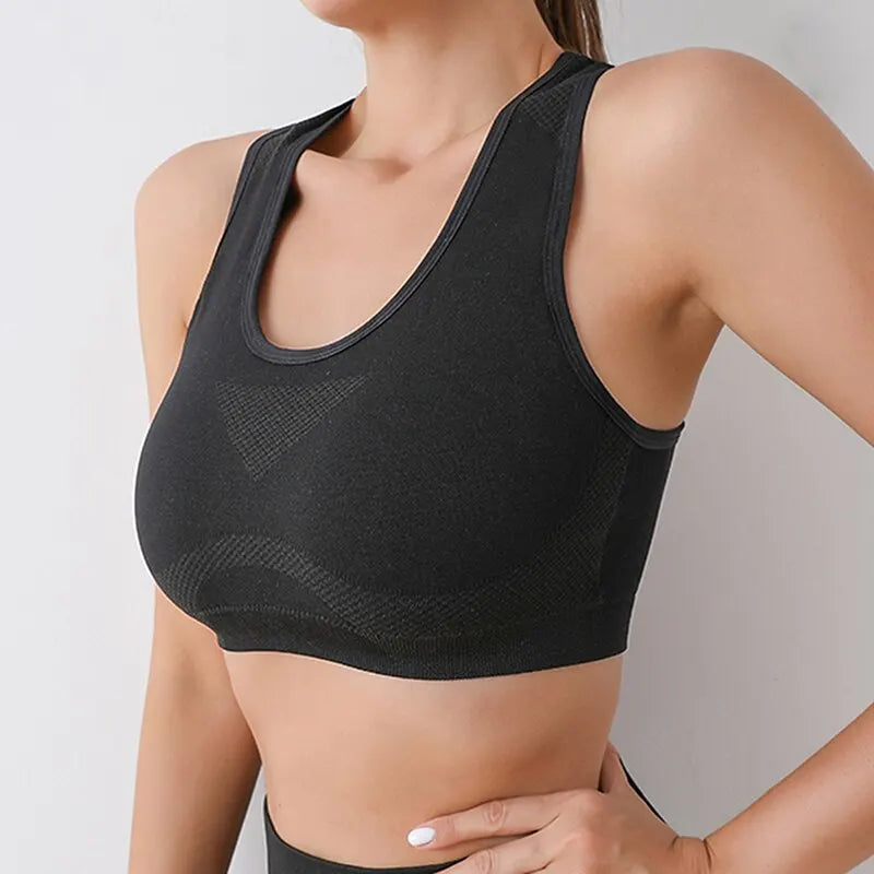 Women's Plus Size Seamless Bralette – Padded Wire-Free Comfort Crop Top