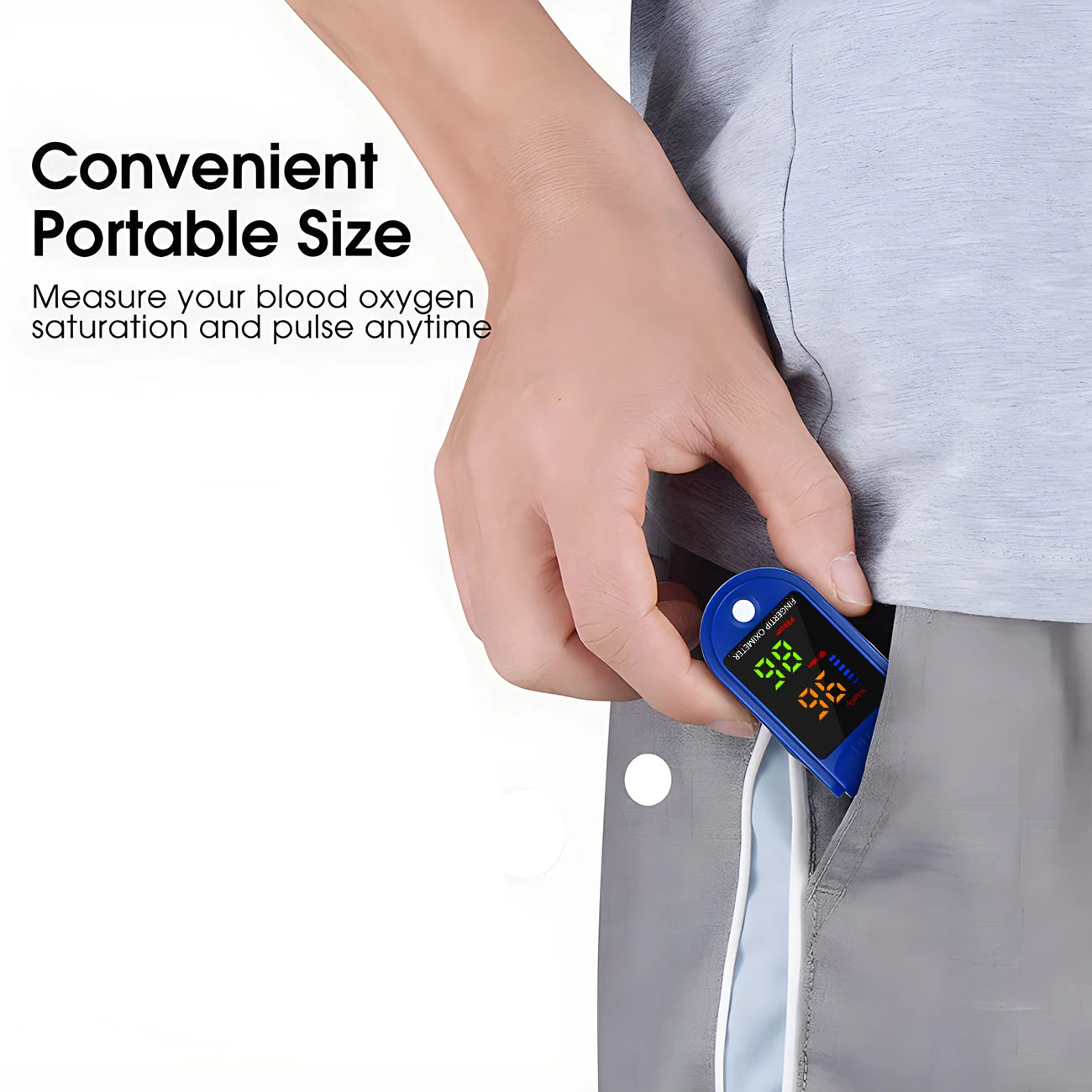 Portable Digital Finger Pulse Oximeter OLED Blood Oxygen & Heart Rate Monitor for Health Diagnostics"