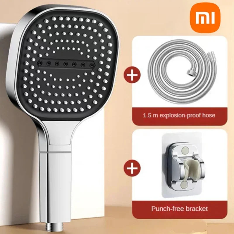 13cm High-Pressure Shower Head – 3 Modes Massage Spray with Filter