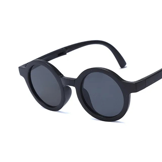 Foldable Kids Round Sunglasses – Cute UV400 Shades for Boys & Girls