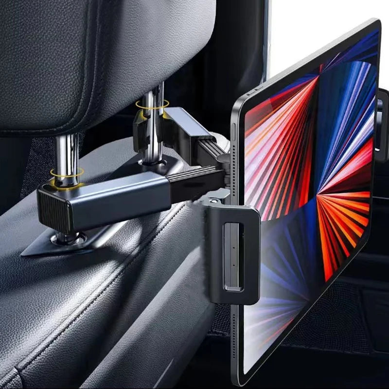 Car Headrest Phone Tablet Holder for 4.7–12.9'' iPad Stand Mount Bracket