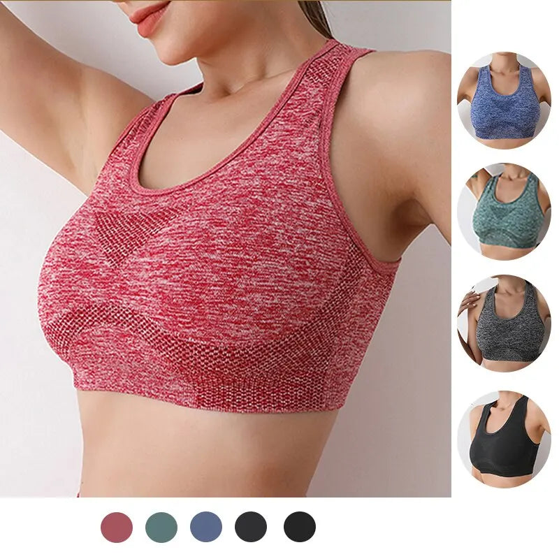 Women's Plus Size Seamless Bralette – Padded Wire-Free Comfort Crop Top