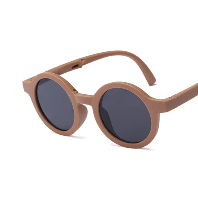 Foldable Kids Round Sunglasses – Cute UV400 Shades for Boys & Girls