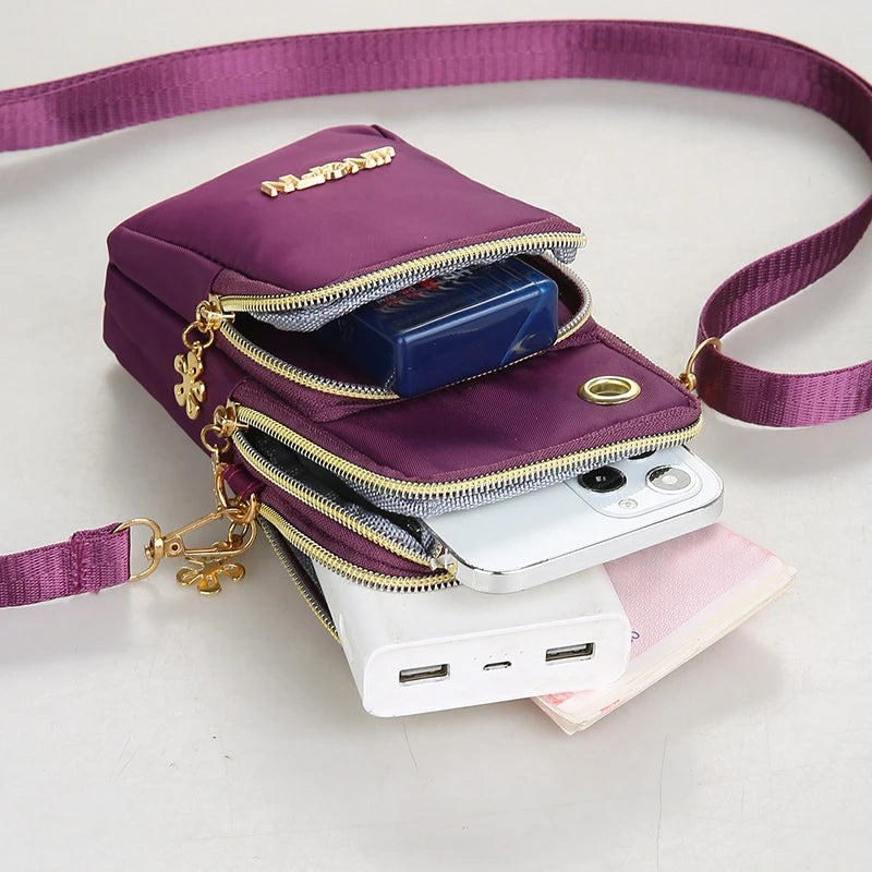 Women's Crossbody Mini Phone Bag Neck Hanging Pouch Coin Purse Holder