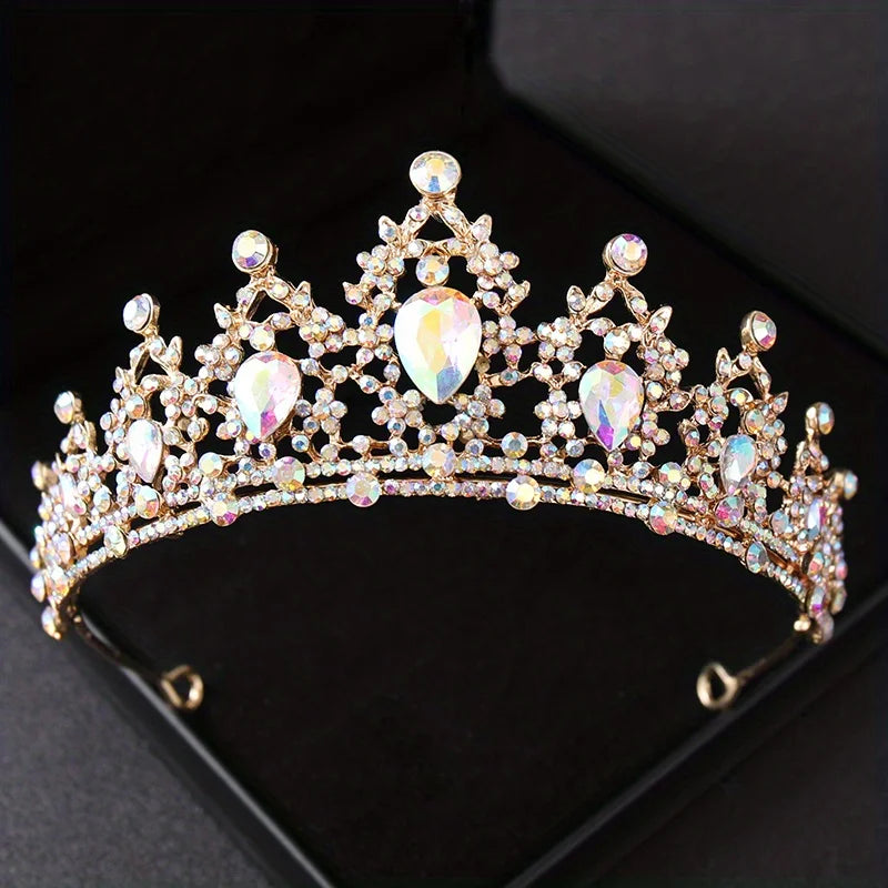 Crystal Bridal Tiara Silver Wedding Crown Diadem Headpiece Hair Jewelry