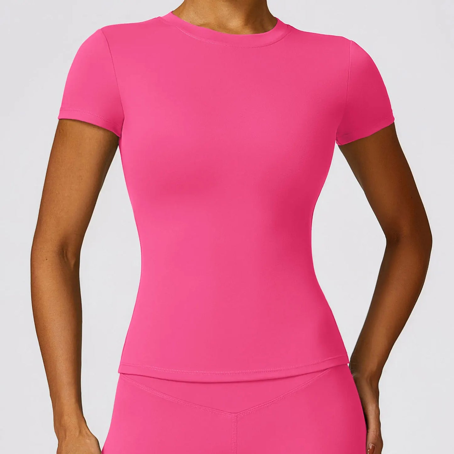 Women's Running Sports T-Shirt Short Sleeve Breathable Gym Yoga Fitness Tee
