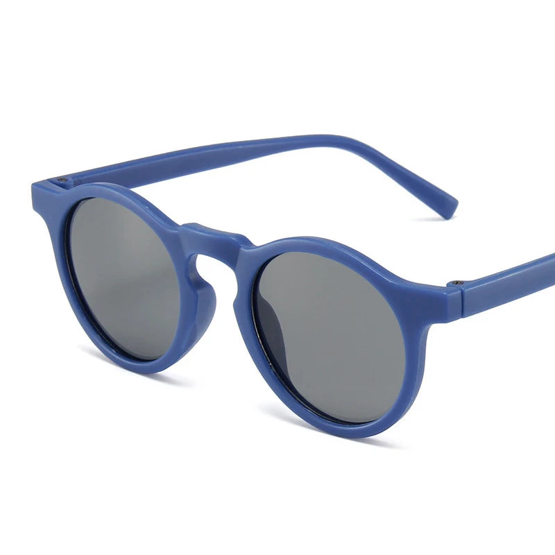 Kids Vintage Round UV400 Sunglasses Frosted Acrylic Fashion Shades