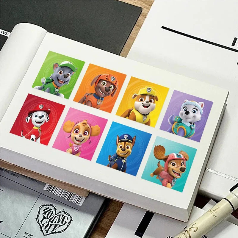 500PCS Cartoon Paw Patrol Stickers Kids Reward Envelope Sealing DIY Decor