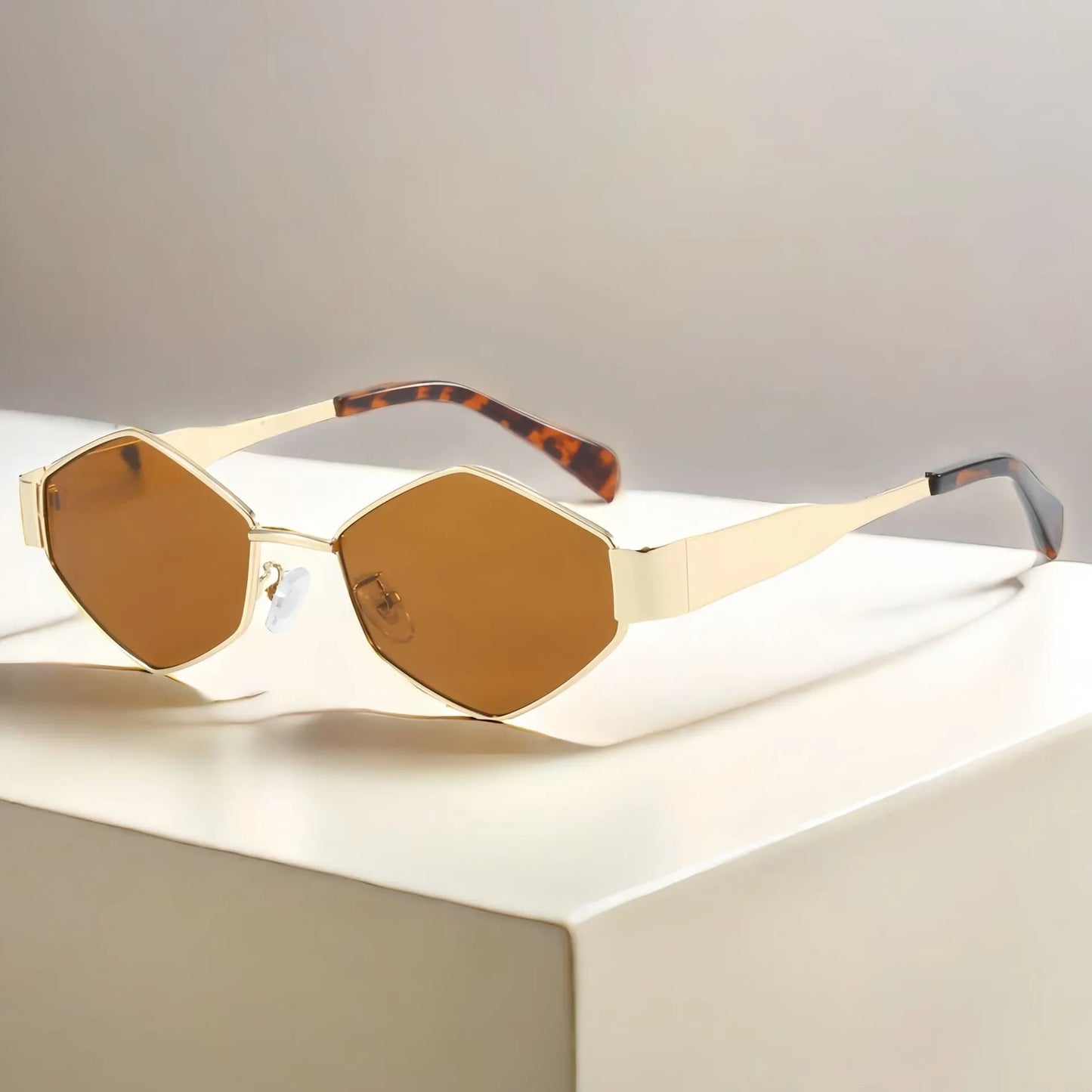 Hexagon Vintage Sunglasses– Small Frame UV400 Shades for Men & Women