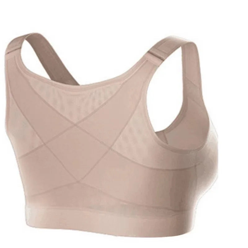 FallSweet Front Closure Bralette – Seamless Push Up Bra S-5XL Cross Back