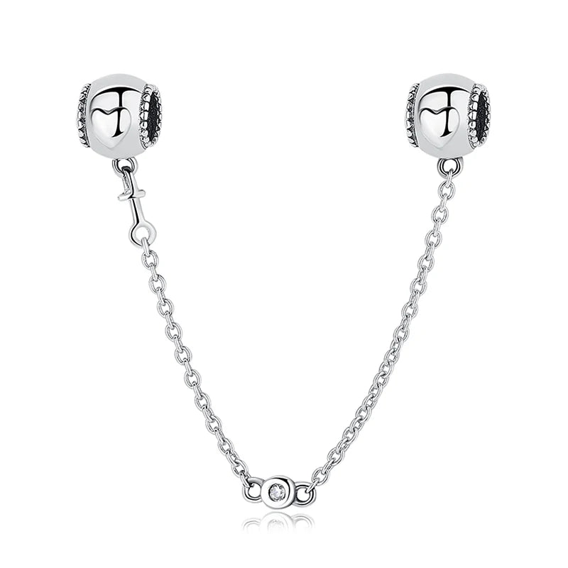 925 Silver Love Heart Charm Bead for Bracelets & Necklaces Valentine's Gift