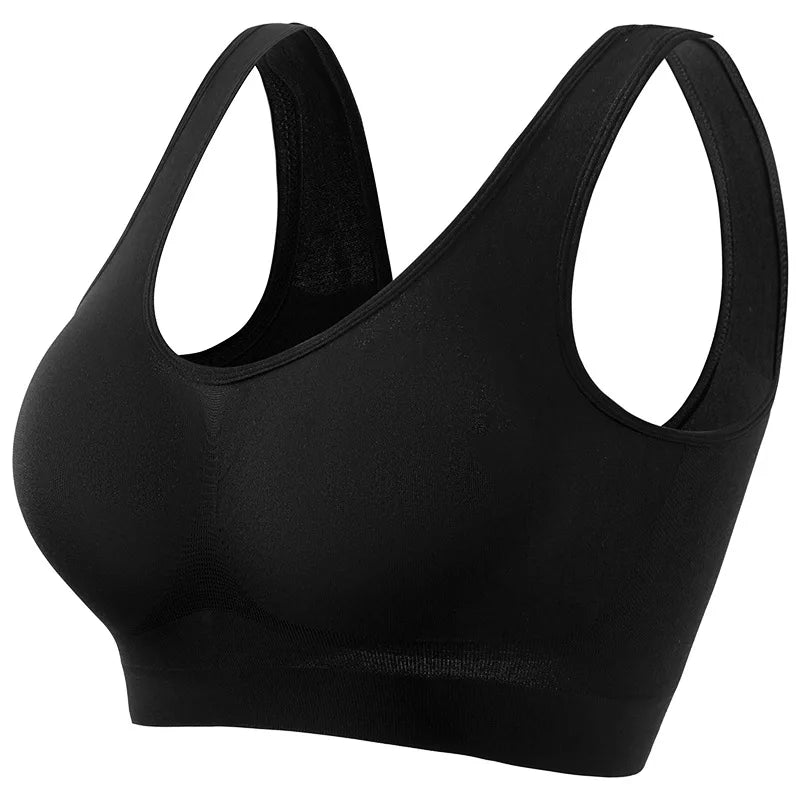 Women's Seamless Sports Bra Wireless Yoga Vest with Removable Pads