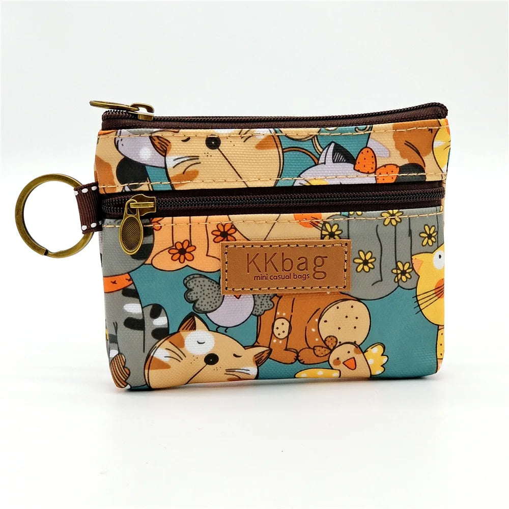 Cute Animal Zipper Wallet Small Coin Purse & Card Holder for Students & Women
