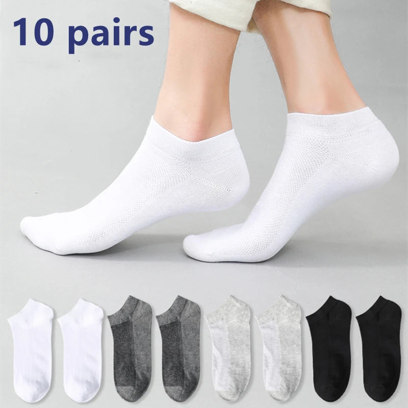 10 Pairs Men's Bamboo Socks Breathable Cotton Winter Business