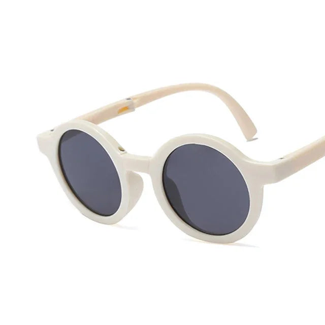 Foldable Kids Round Sunglasses – Cute UV400 Shades for Boys & Girls