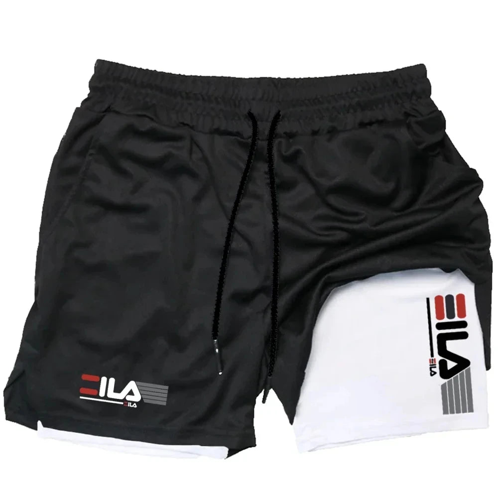 Men’s 2-in-1 Sports Shorts – Quick Dry, Breathable Summer Gym Running Shorts M-3XL