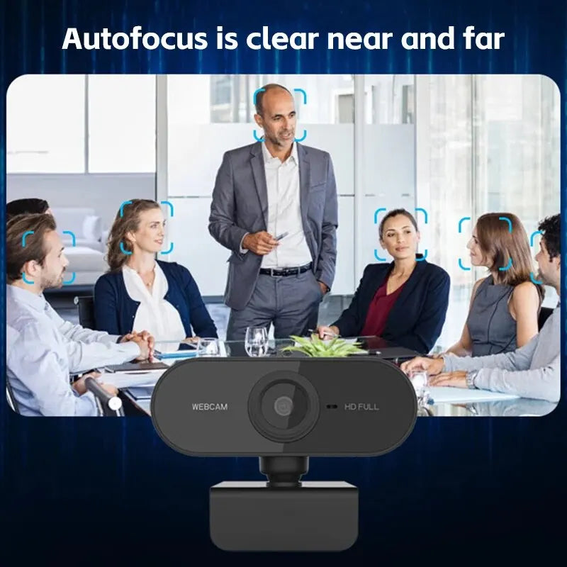 1080P HD USB Webcam with Microphone for PC Laptop Video Call & Streaming