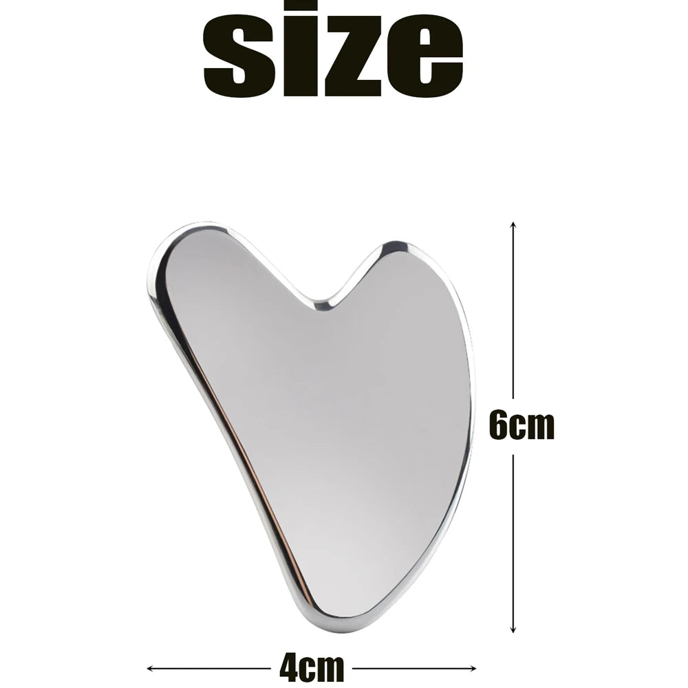 Stainless Steel Gua Sha Scraper Full Body & Face Massage Tool