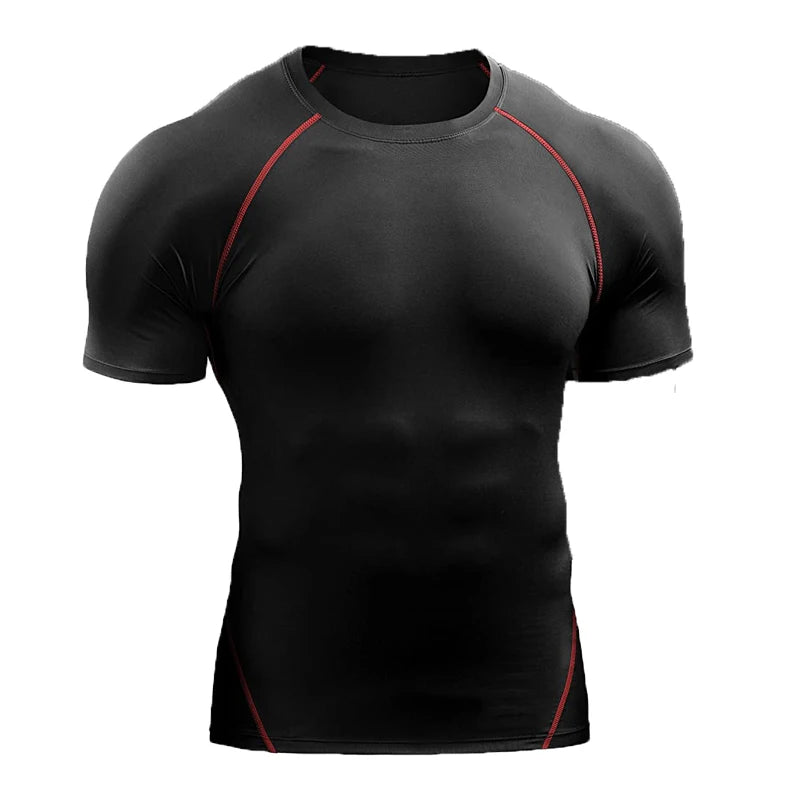 Men's Compression T-Shirt Quick-Dry Running Gym Workout Sportswear