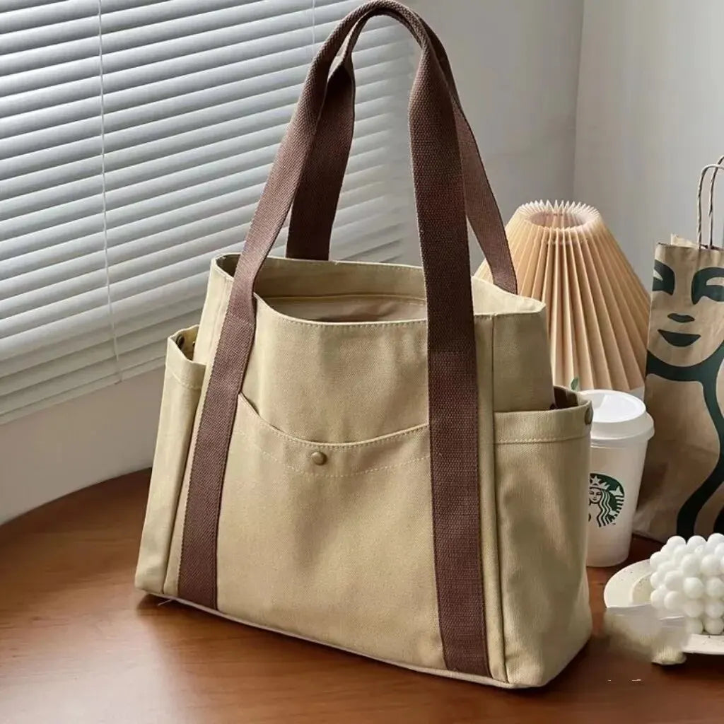 Tote Canvas Bag for Work Outgoing High Appearance Commuting Versatile Art Student Clothing Book Shoulder Bag Bag