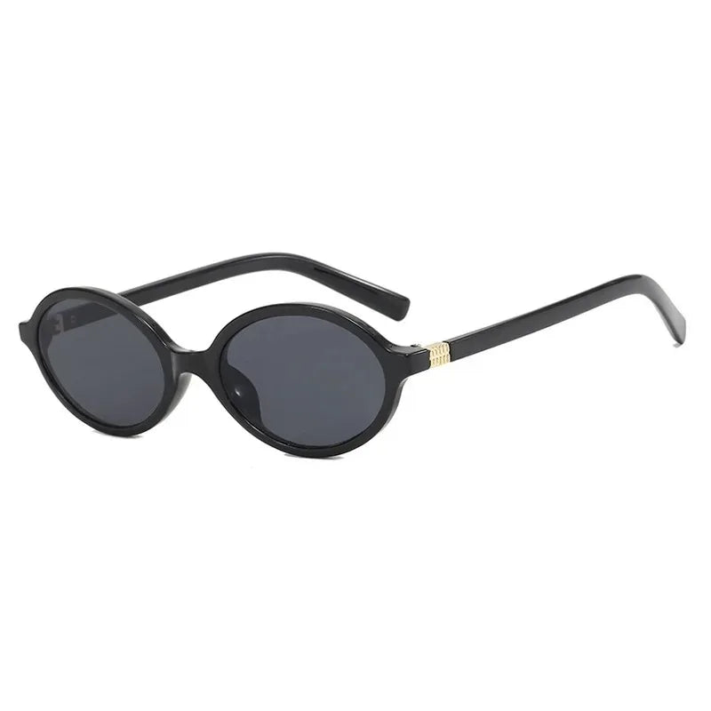 Small Oval Leopard Frame Fashion Glasses for Women Decorative Eyewear