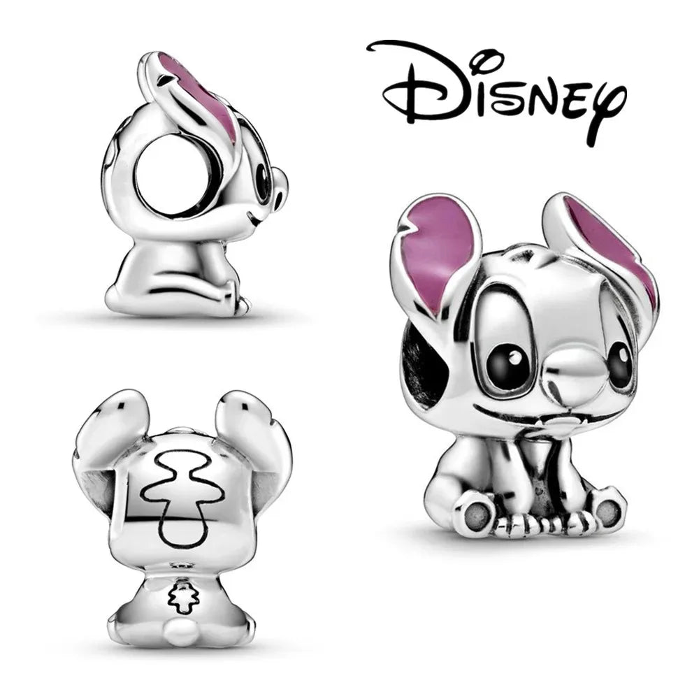 Disney Stitch Minnie Winnie Charm Dangle Beads Fit Pandora Bracelet