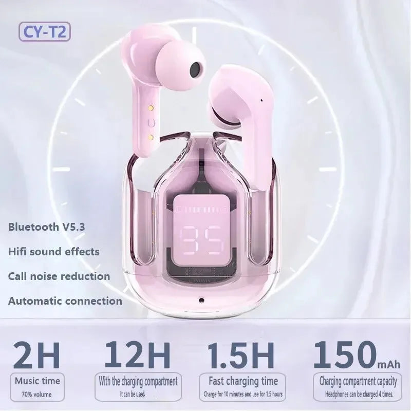 Original T2 Wireless Earphones Bluetooth, HiFi Stereo, LED Display, for Xiaomi