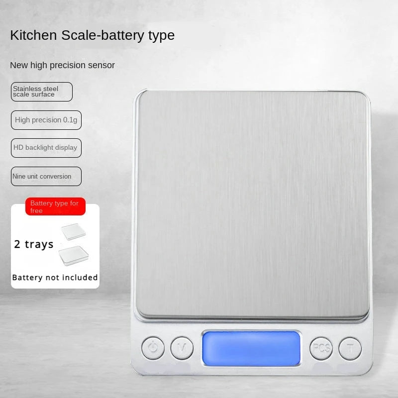 Digital Kitchen Scale Mini Pocket Stainless Steel Precision Balance Weight