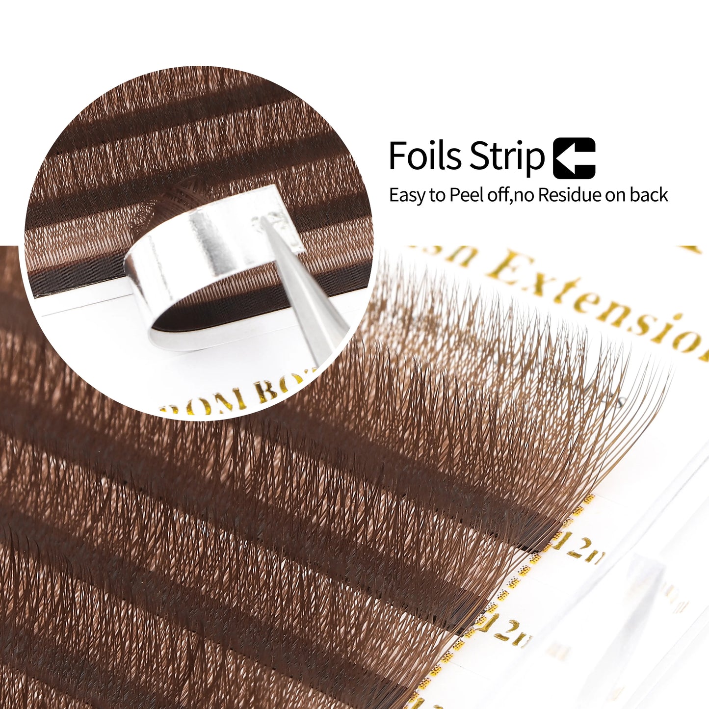 Brown 3D W-Shaped Eyelashes Extensions 3 Tips C/D Curl High Quality Individual Premade Volume Fans False Lashes Shop