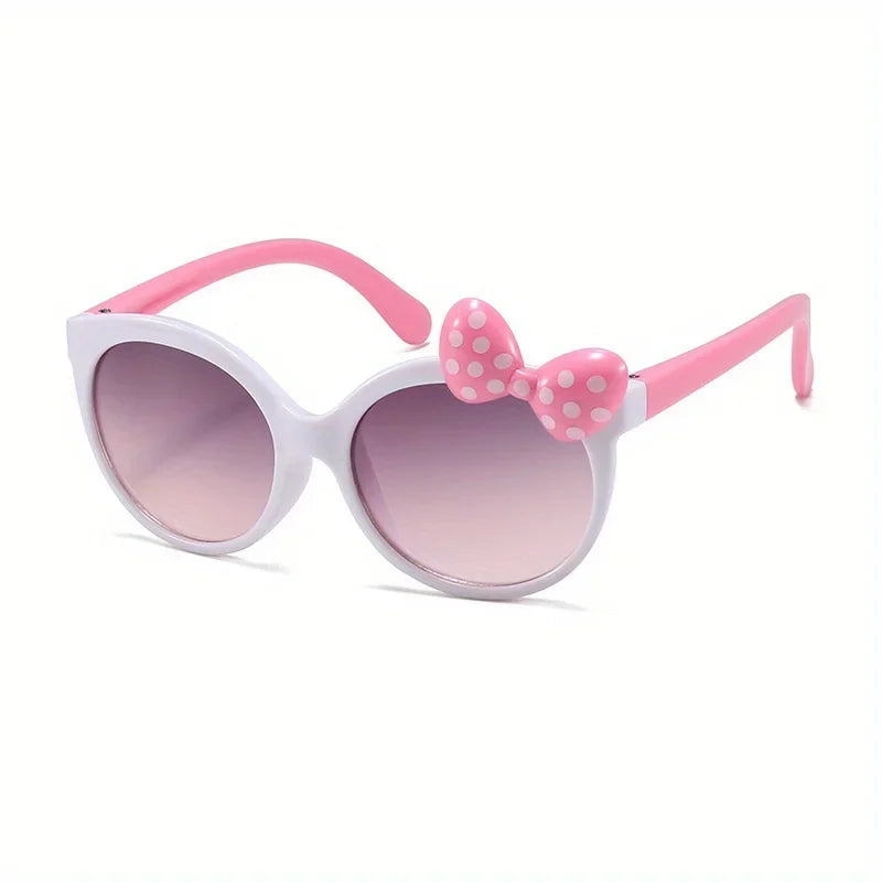 Kids Cartoon Bowknot Sunglasses UV400 Outdoor Shades for Girls