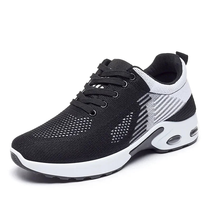 unisex Air Cushion Running Shoes Breathable Mesh Lace-Up Trainers