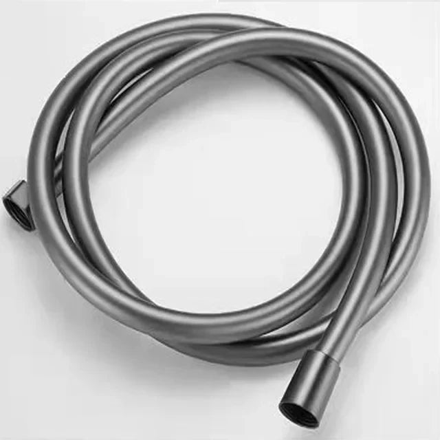 High-Pressure PVC Shower Hose – Silver/Black Flexible Anti-Winding 1/2'' Fit