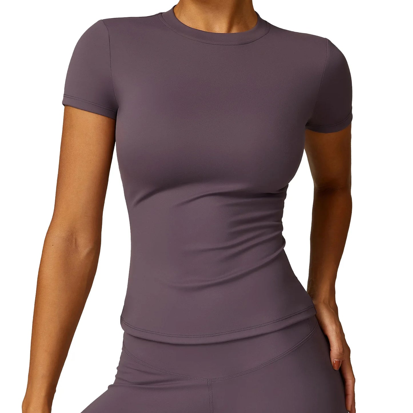 Women's Running Sports T-Shirt Short Sleeve Breathable Gym Yoga Fitness Tee