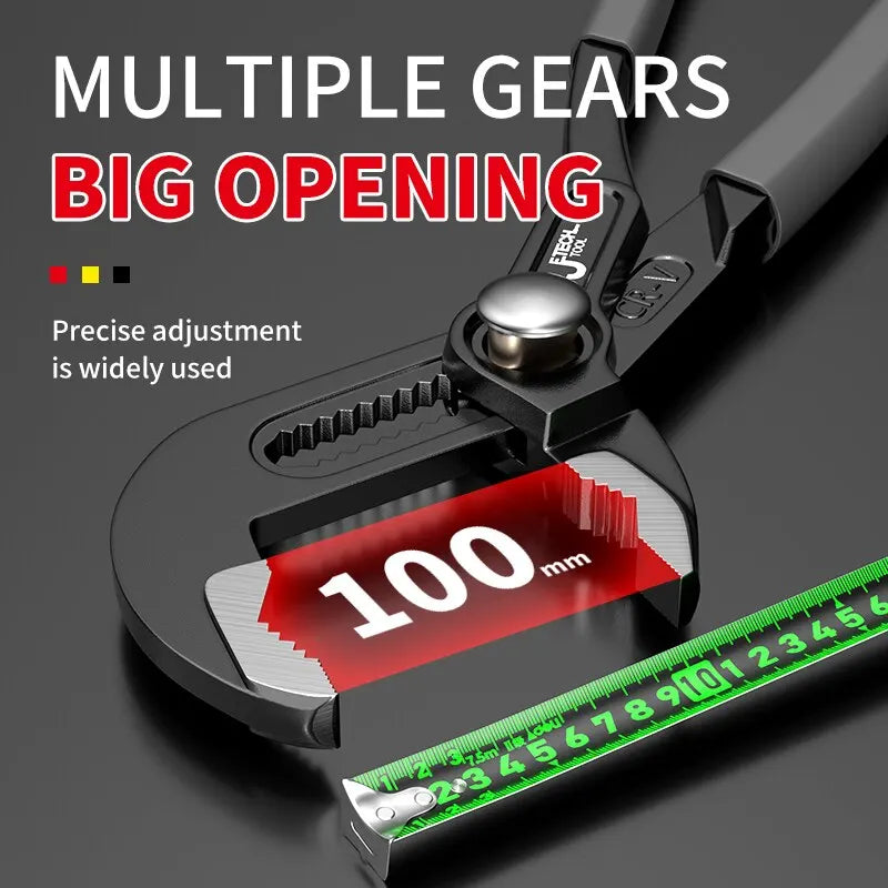 Adjustable Water Pump Pliers –Quick-Release Pipe Wrench Hand Tool
