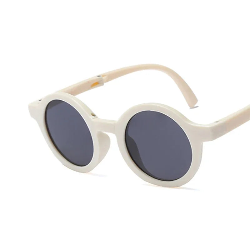 Foldable Kids Round Sunglasses – Cute UV400 Shades for Boys & Girls
