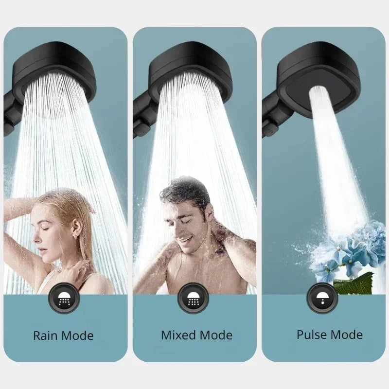 High Pressure Shower Head 3 Modes Adjustable Filter Shower Head Set New Smart Bathroom Shower Head Accessories Sprayer