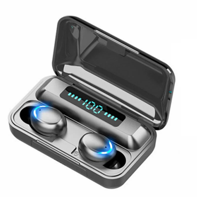 F9-5 Wireless Bluetooth Earphones HiFi Stereo Sports Earbuds, Headset with Mic, Hands-Free"