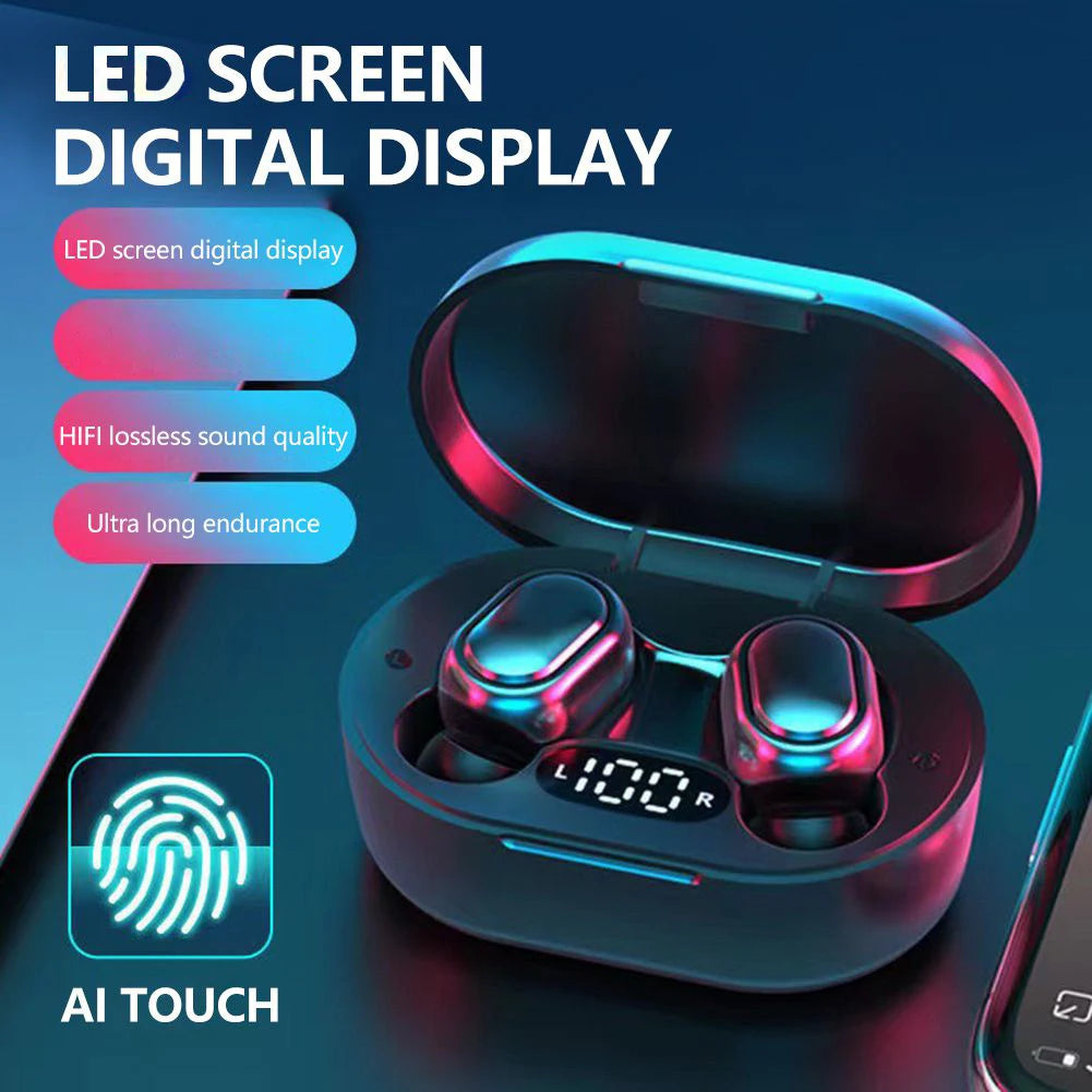 Wireless Bluetooth Headphones HiFi Sound Sport Waterproof Earbuds w/Mic