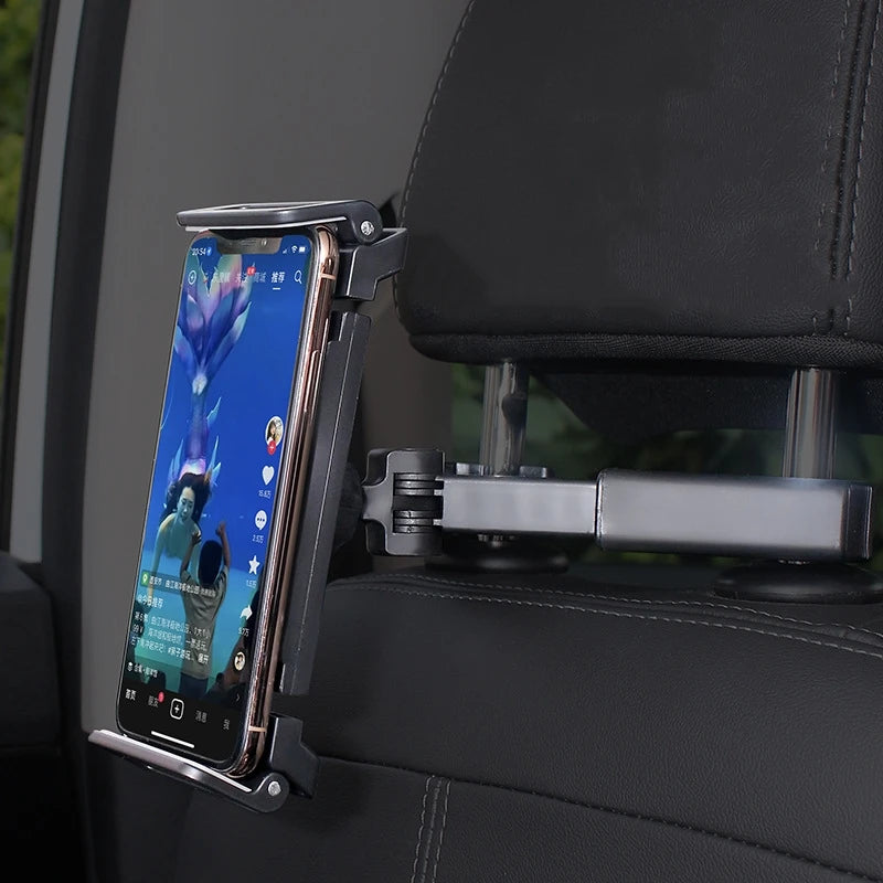 Car Headrest Phone Tablet Holder for 4.7–12.9'' iPad Stand Mount Bracket