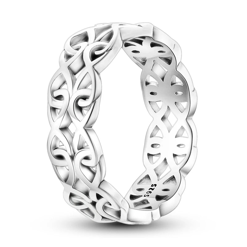 Silver Colour Star Zircon Ring for Women Wedding Engagement Gif