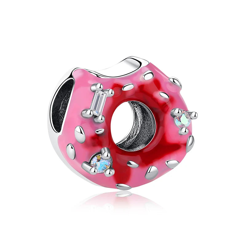 925 Silver Love Heart Charm Bead for Bracelets & Necklaces Valentine's Gift