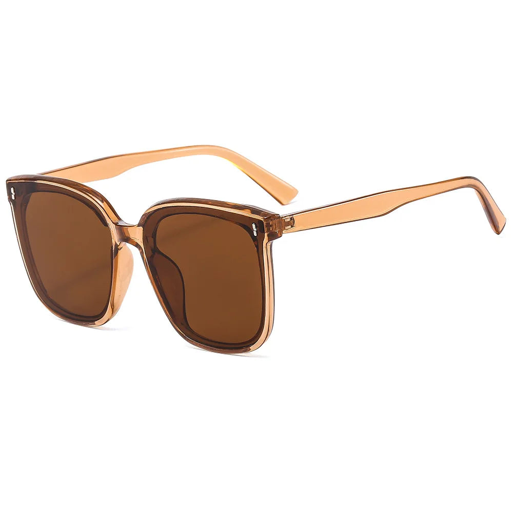 Vintage Oversized Square Sunglasses – Unisex Retro UV400 Black Shades